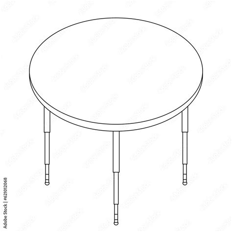 continuous line drawing of simple round table,Hand-drawn collection of ...