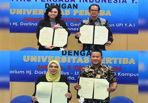 Penandatanganan Mou Dan Moa Antara Universitas Persada Indonesia Y A I