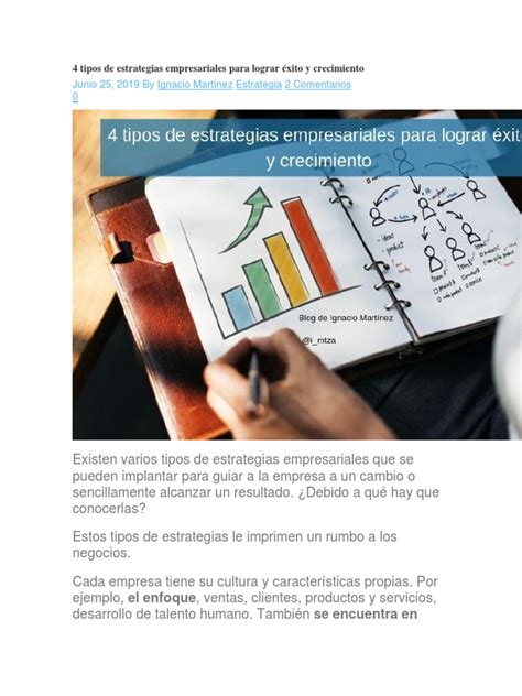 4 Tipos De Estrategias Empresariales Para Lograr Éxito Y Crecimiento