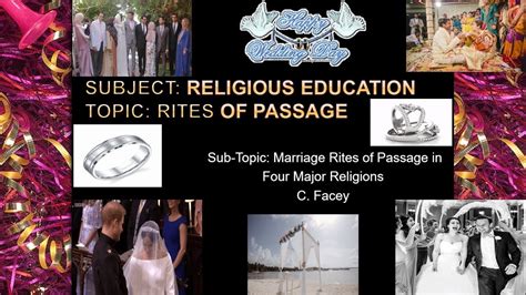 Marriage Rites Of Passage In Four Major Religions Grade 7 Lesson Youtube