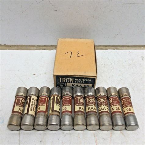 Buss Bussmann Tron Kaa 25 Rectifier Fuse 25 Amp 130vac Lot Of 10 Ebay