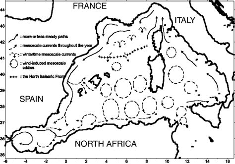 Circulation Of The Atlantic Water Aw In The Western Mediterranean