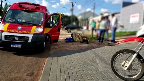 Motociclista tem fratura exposta após colisão na Vila Tolentino Vídeo