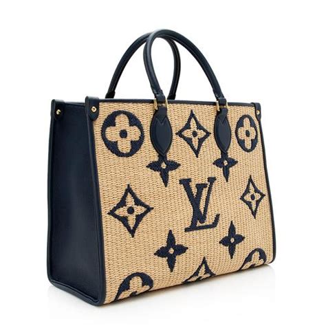 Louis Vuitton Giant Monogram Raffia Onthego Mm Tote