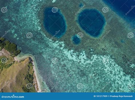 Beautiful Aerial View of Beaches in Flores Island, Indonesia Stock ...