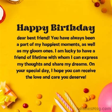 Birthday Paragraph for Best Friend - WishesMsg