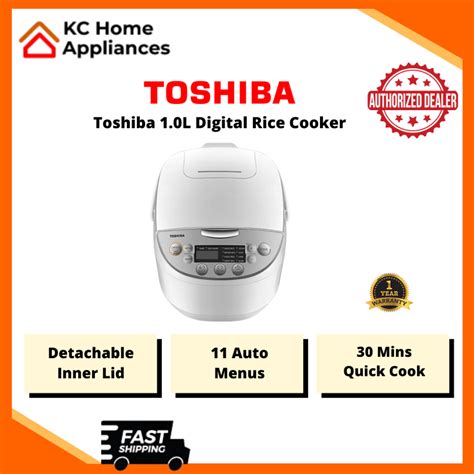 Toshiba L Digital Rice Cooker W Non Stick Auto Menus