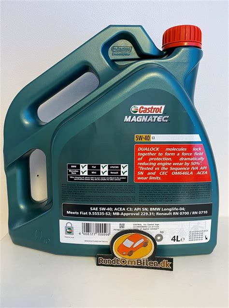 5w40 C3 Motorolie Prøv Castrol Magnatec C3 5w40