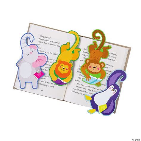 zoo animal bookmarks to color