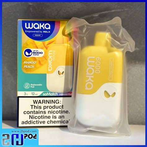 Pod WAKA soMatch MB6000 vị Xoài Đào Mango Peach 6000 hơi dùng 1 lần