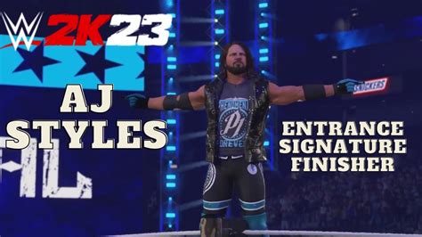 WWE 2K23 AJ Styles Entrance Signature Finisher YouTube