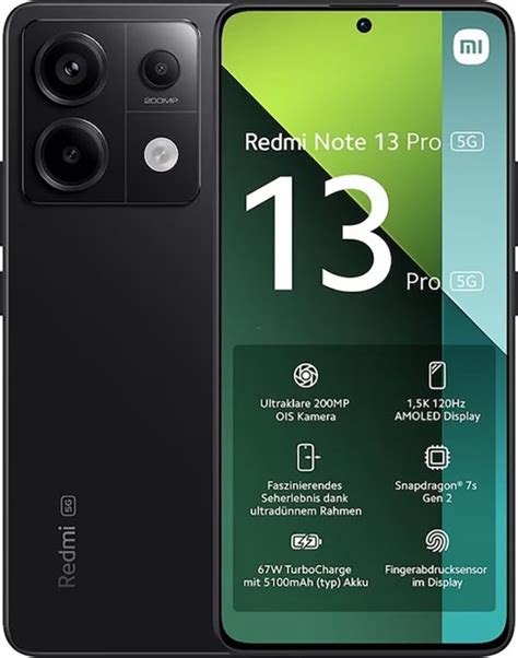 Xiaomi Redmi Note 13 Pro 5G Dual Sim 8 256GB Midnight Black Bol