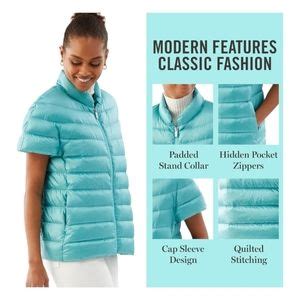 Martha Stewart Jackets Coats Martha Stewart Puffy Zipup Turq Blue