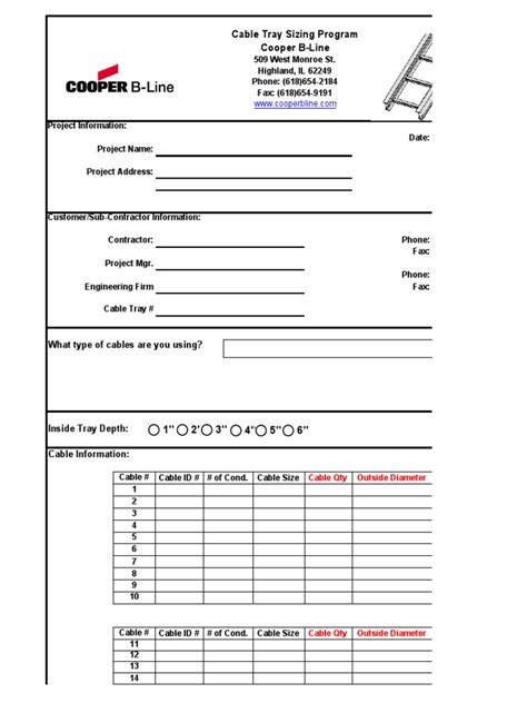 Cable Tray Sizing Program | PDF | Computer Engineering | Computing