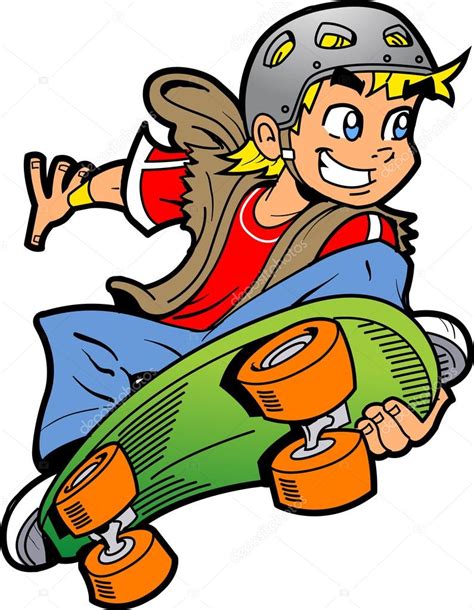 Cartoon Skateboard Drawing Easy - Anak Pak Lurah