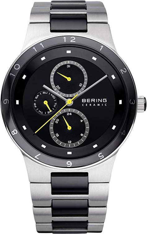 BERING Herren Uhr Quarz Movement - Ceramic Collection mit Edelstahl ...