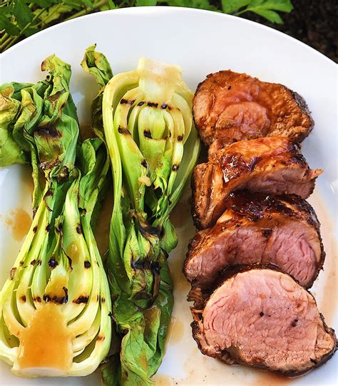 Five Spice Pork Tenderloin With Grilled Bok Choy Rockin Meals