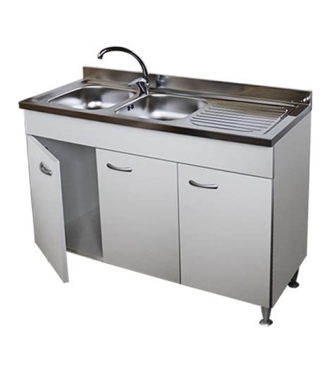 Mobile Cucina 3 Ante Con Lavello Inox Sinistro 120 Componibile