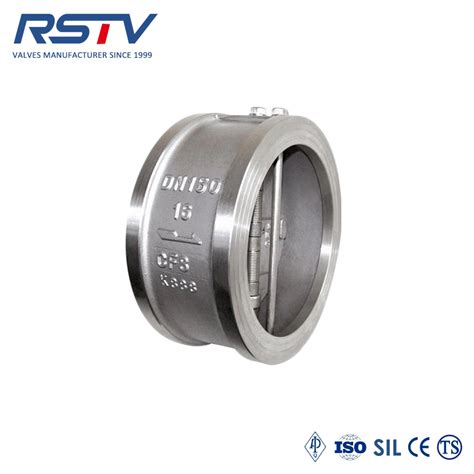 Rstv Factory Cast Iron Body Wafer Dual Plate Swing Check Valve Dual