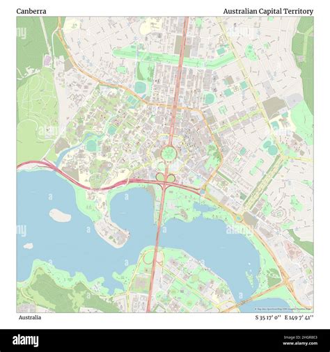 Canberra city map hi-res stock photography and images - Alamy