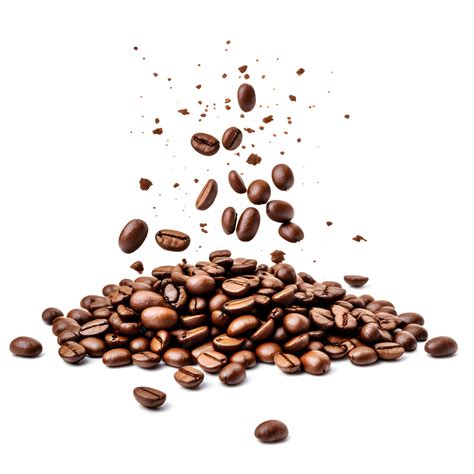 Premium Photo Falling Coffee Beans Isolated On White Background