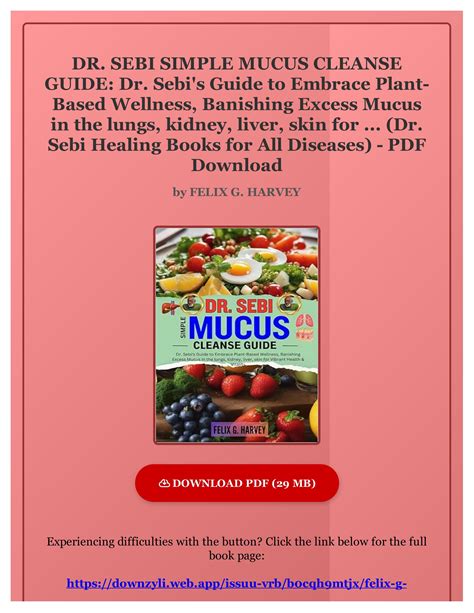 Pdf Free Dr Sebi Simple Mucus Cleanse Guide Dr Sebis Guide To Embrace Plant Based Wellness