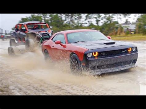 Hellcat Goes Mudding And Tows Side By Side Youtube