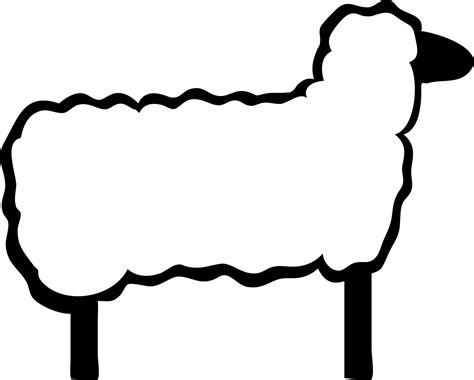 Sheep black and white lamb black and white clipart 2 - WikiClipArt