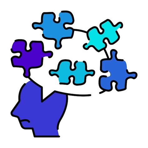 Premium Vector Puzzle Think Mind Mental Health Doodle Icon Colorful