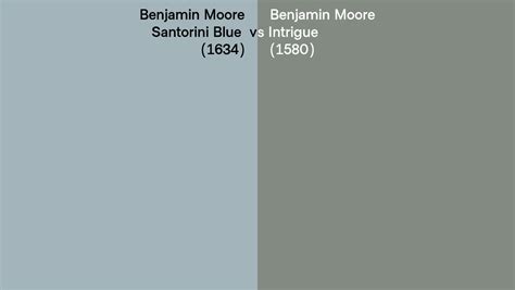 Benjamin Moore Santorini Blue Vs Intrigue Side By Side Comparison