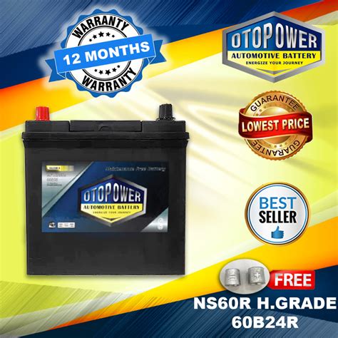 BATERI KERETA HIGH GRADE NS60R OTOPOWER MF BATTERY 60B24R SPECIAL