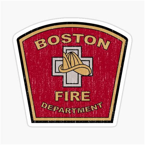 "Boston Fire Department" Sticker for Sale by WickedCool | Redbubble