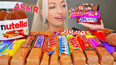 Asmr Eating Chocolate Candy Bars Nutella Snickers Milka Ice Cream