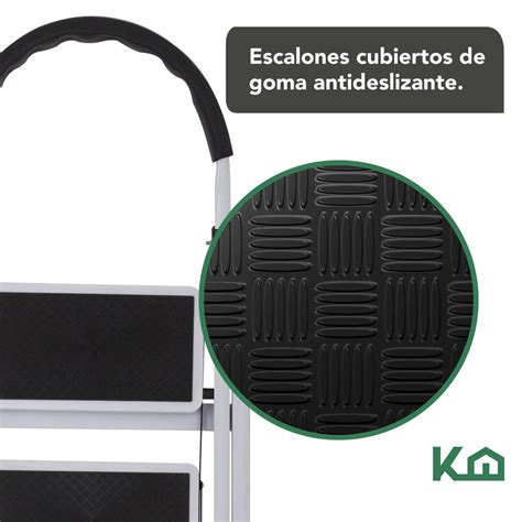 Escalera Tubular Plegable Taburete Acero 4 Escalones Ry M4 Kingshouse