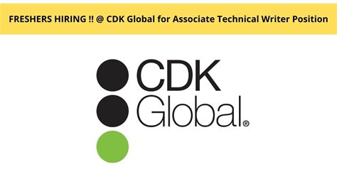 Cdk Global Off Campus Drive Associate Technical Writer Lpa