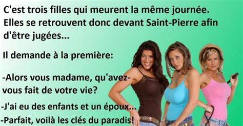 Blague Dr Le Trois Filles Qui Meurent La M Me Journ E Et Se Retrouvent