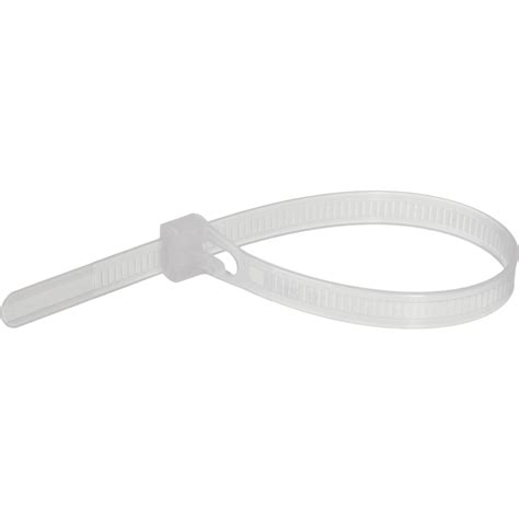 Pearstone 12 Reusable Plastic Cable Ties Clear Ctr12 100 C