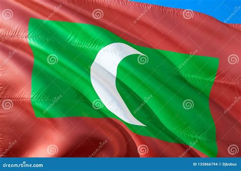 Maldives Flag 3d Waving Flag Design The National Symbol Of Maldives