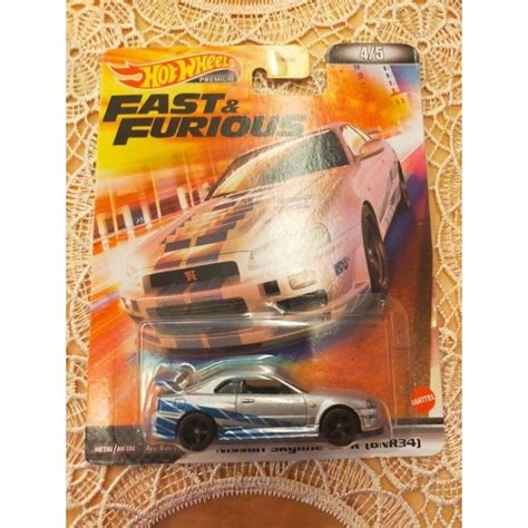 Hot Wheels CC Fast And Furious Nissan Skyline GTR R34 Brian Shopee Malaysia