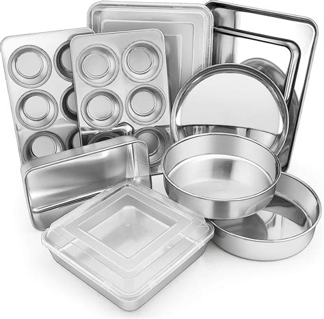 Amazon E Far Piece Stainless Steel Bakeware Sets Metal Baking