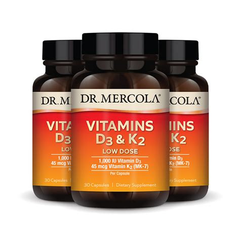 Dr Mercola Vitamins D K Low Dose Supplement Iu Vitamin D