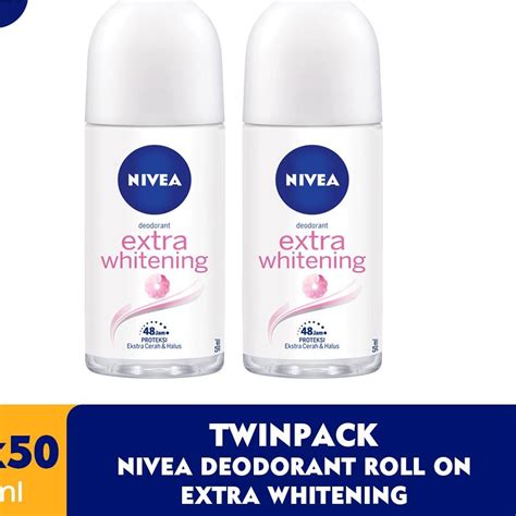 Jual Nivea Deodorant Extra Whitening Roll On X Ml Shopee Indonesia