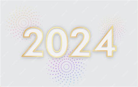 2024 금색 디자인과 새해 축하 2024 금색 텍스트 효과 프리미엄 벡터