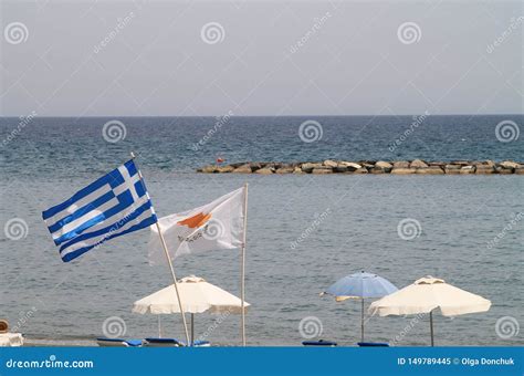 National Flags At The Beach Editorial Image Image Of Horizon