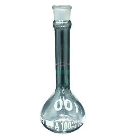 LTI Cylindrical CLEAR GLASS WIDE MOUTH VOLUMETRIC FLASK WITH PE STOPPER