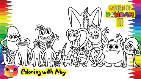 Garten Of Banban New Coloring Pages Color All Monsters Full