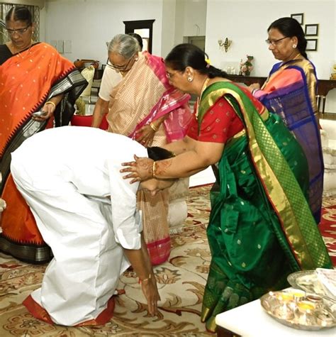 cm kcrs  sisters ties rakhi    cm residence  pragathi