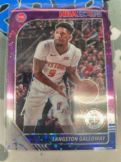 2019 20 Hoops Premium Stock Prizms Purple Disco 56 Langston Galloway