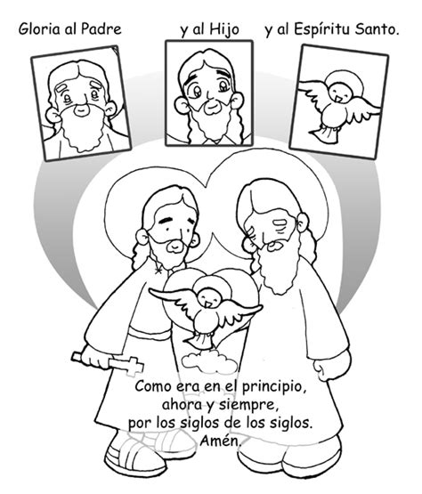 Dibujos para catequesis: GLORIA AL PADRE - ORACIÓN