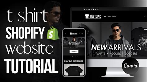 HOW TO MAKE A T SHIRT Shopify WEBSITE Step By Step Tutorial YouTube